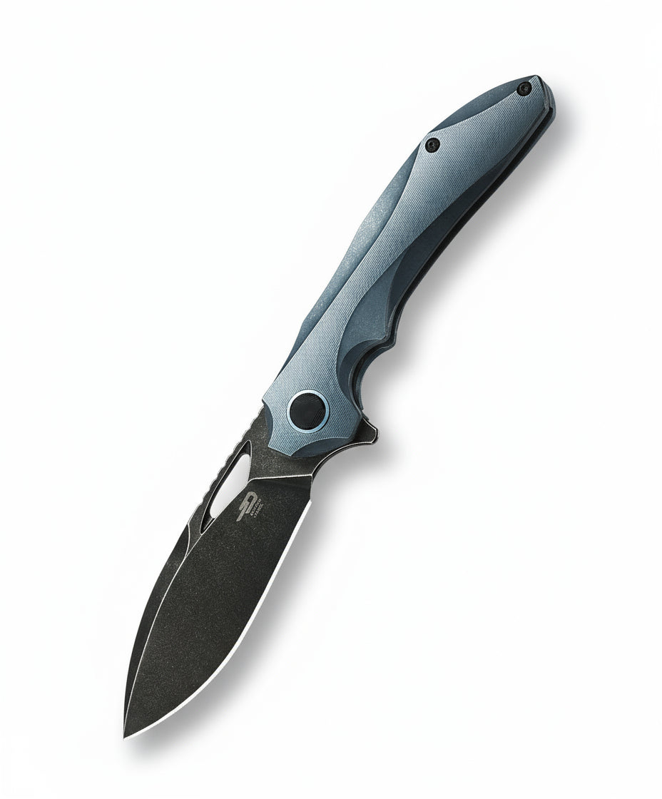 Bestech Eskra BT1813B M390 Blade Titanium Handle Frame Lock Folding Knife