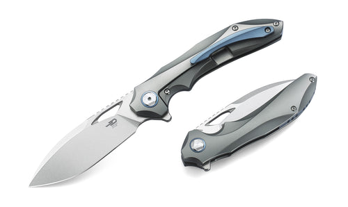 Bestech Eskra BT1813L-B M390 Blade Titanium Handle Frame Lock Folding Knife