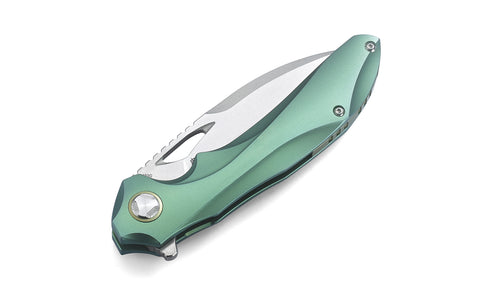 Bestech Eskra BT1813L-C M390 Blade Titanium Handle Frame Lock Folding Knife