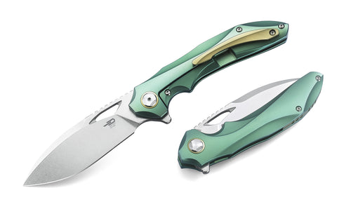 Bestech Eskra BT1813L-C M390 Blade Titanium Handle Frame Lock Folding Knife