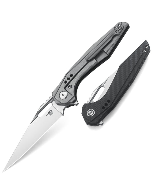 Bestech Malware BT1902C-L CPM-S35VN Blade Titanium +Carbon Fiber Handle Frame Lock Folding Knife