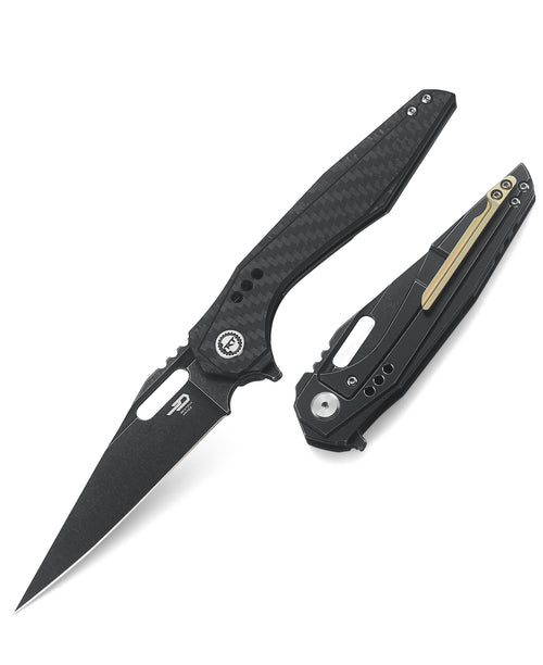 Bestech Malware BT1902D CPM-S35VN Blade Titanium +Carbon Fiber Handle Frame Lock Folding Knife