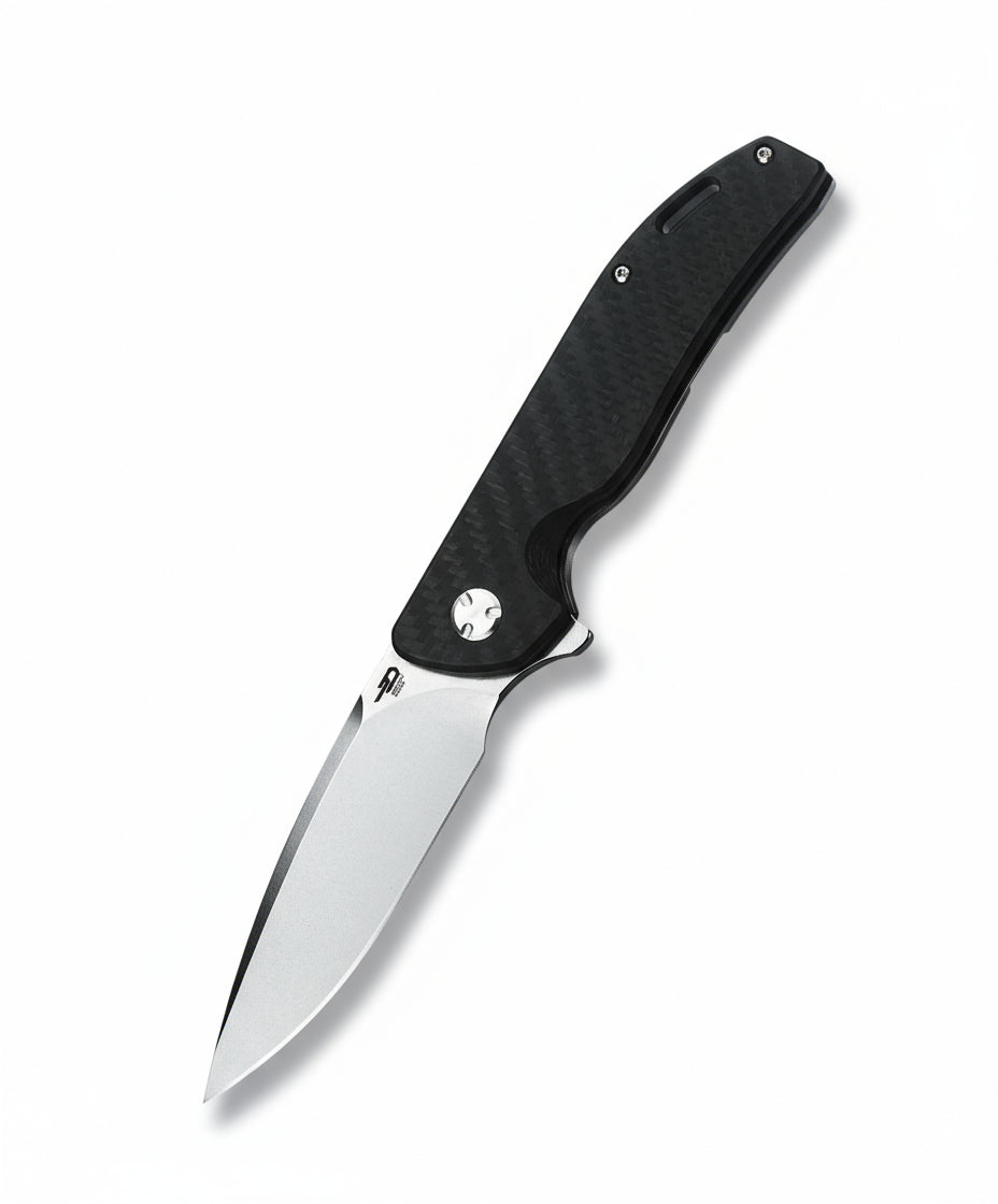 Bestech Bison BT1904A-1 D2 Blade Titanium and Carbon Fiber Handle Frame Lock Folding Knife