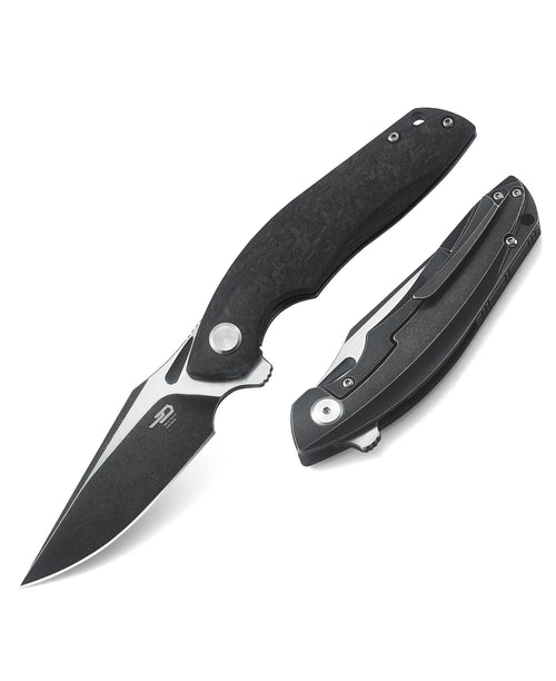 Bestech Ghost BT1905C-2 CPM-S35VN Blade Carbon Fiber+Titanium Handle Frame Lock Folding Knife