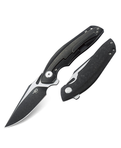 Bestech Ghost BT1905C-L CPM-S35VN Blade Carbon Fiber+Titanium Handle Frame Lock Folding Knife