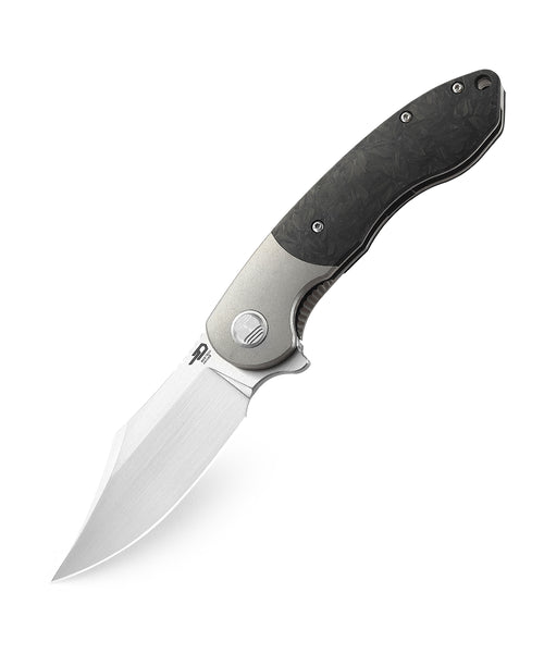 Bestech Bowietie BT1906B M390 Blade Titanium and Carbon Fiber Handle Frame Lock Folding Knife