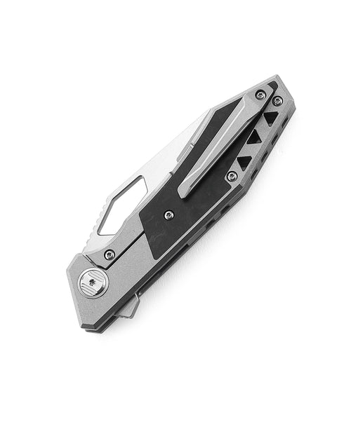 Bestech Fractal BT1907A CPM-S35VN Blade Titanium+Carbon Fiber Inlay Handle Frame Lock Folding Knife