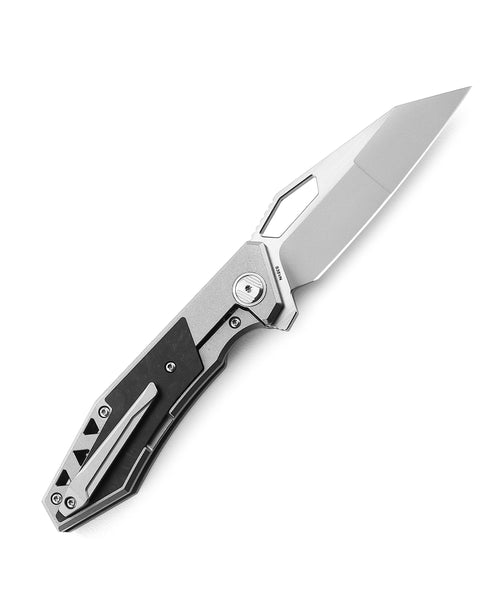 Bestech Fractal BT1907A CPM-S35VN Blade Titanium+Carbon Fiber Inlay Handle Frame Lock Folding Knife