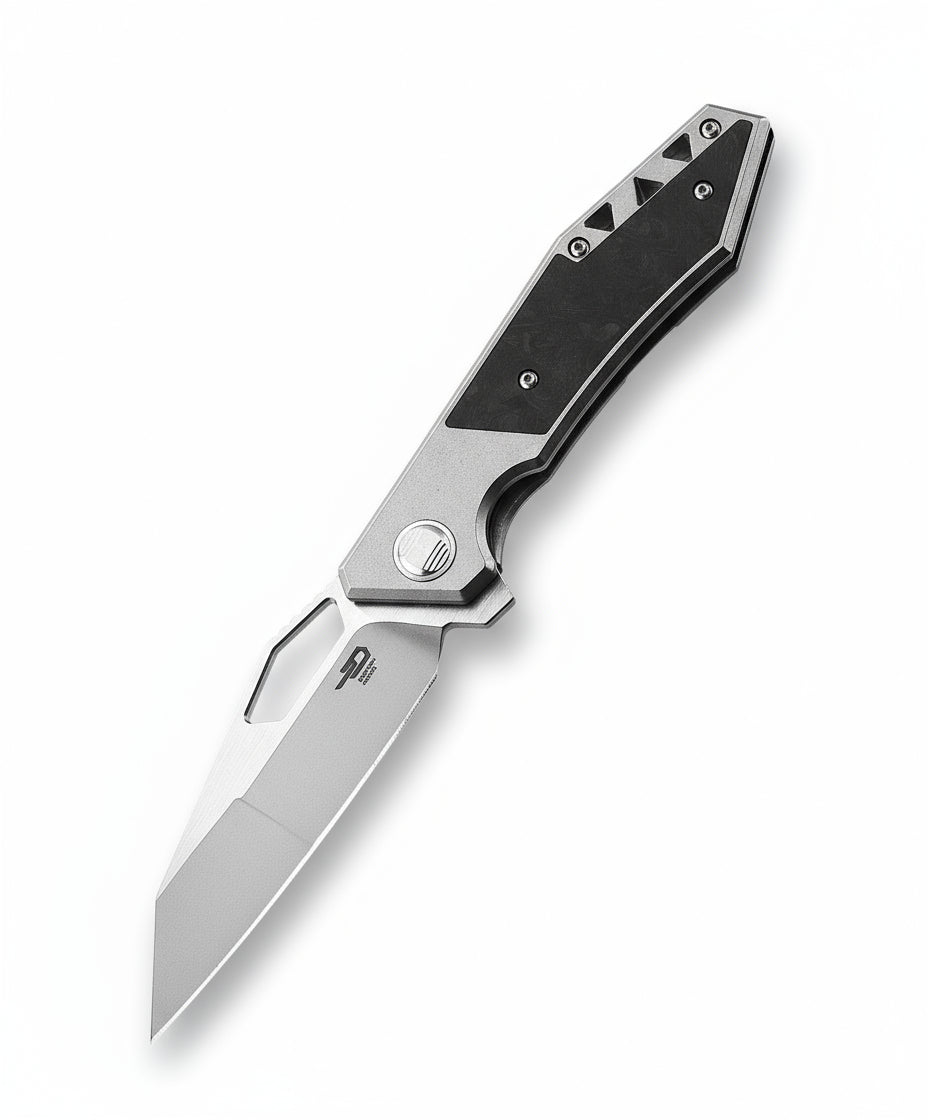 Bestech Fractal BT1907A CPM-S35VN Blade Titanium+Carbon Fiber Inlay Handle Frame Lock Folding Knife