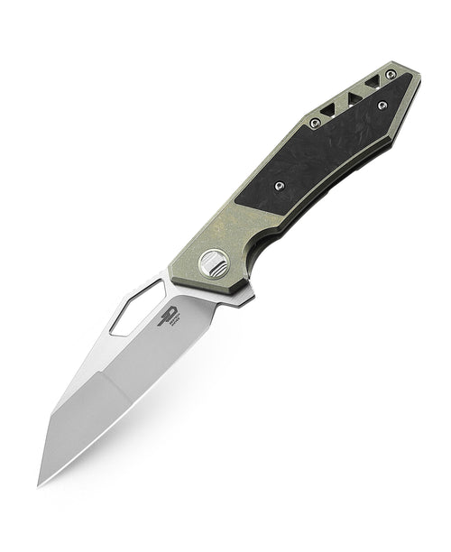 Bestech Fractal BT1907B CPM-S35VN Blade Titanium+Carbon Fiber Inlay Handle Frame Lock Folding Knife