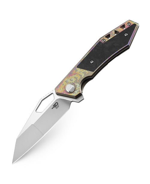 Bestech Fractal BT1907C CPM-S35VN Blade Titanium+Carbon Fiber Inlay Handle Frame Lock Folding Knife