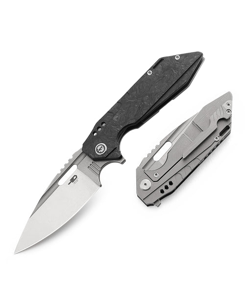 Bestech Shodan BT1910C CPM-S35VN Blade Titanium+Carbon fiber Handle Frame Lock Folding Knife
