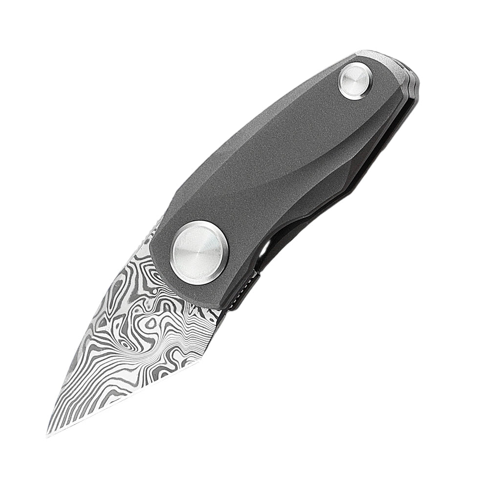 Bestech Tulip BT1913F Damascus Blade Titanium Handle Frame Lock Folding Knife