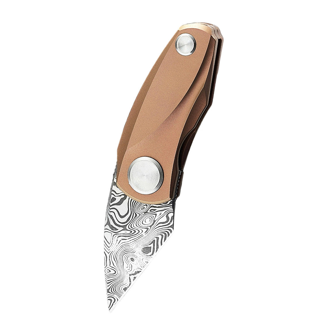 Bestech Tulip BT1913I Damascus Blade Titanium Handle Frame Lock Folding Knife