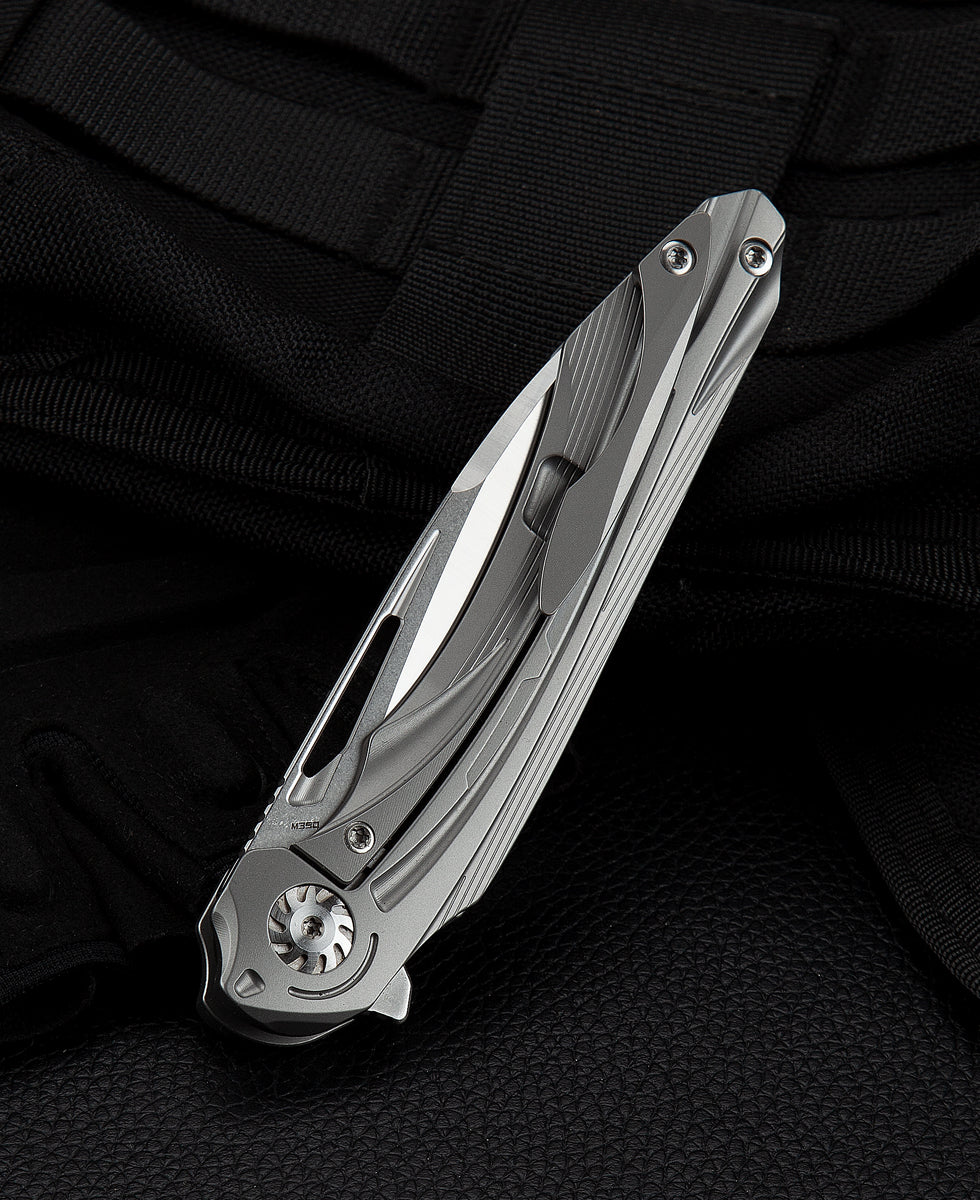 Bestech Wibra BT2001A M390 Blade Titanium Handle Frame Lock Folding Knife