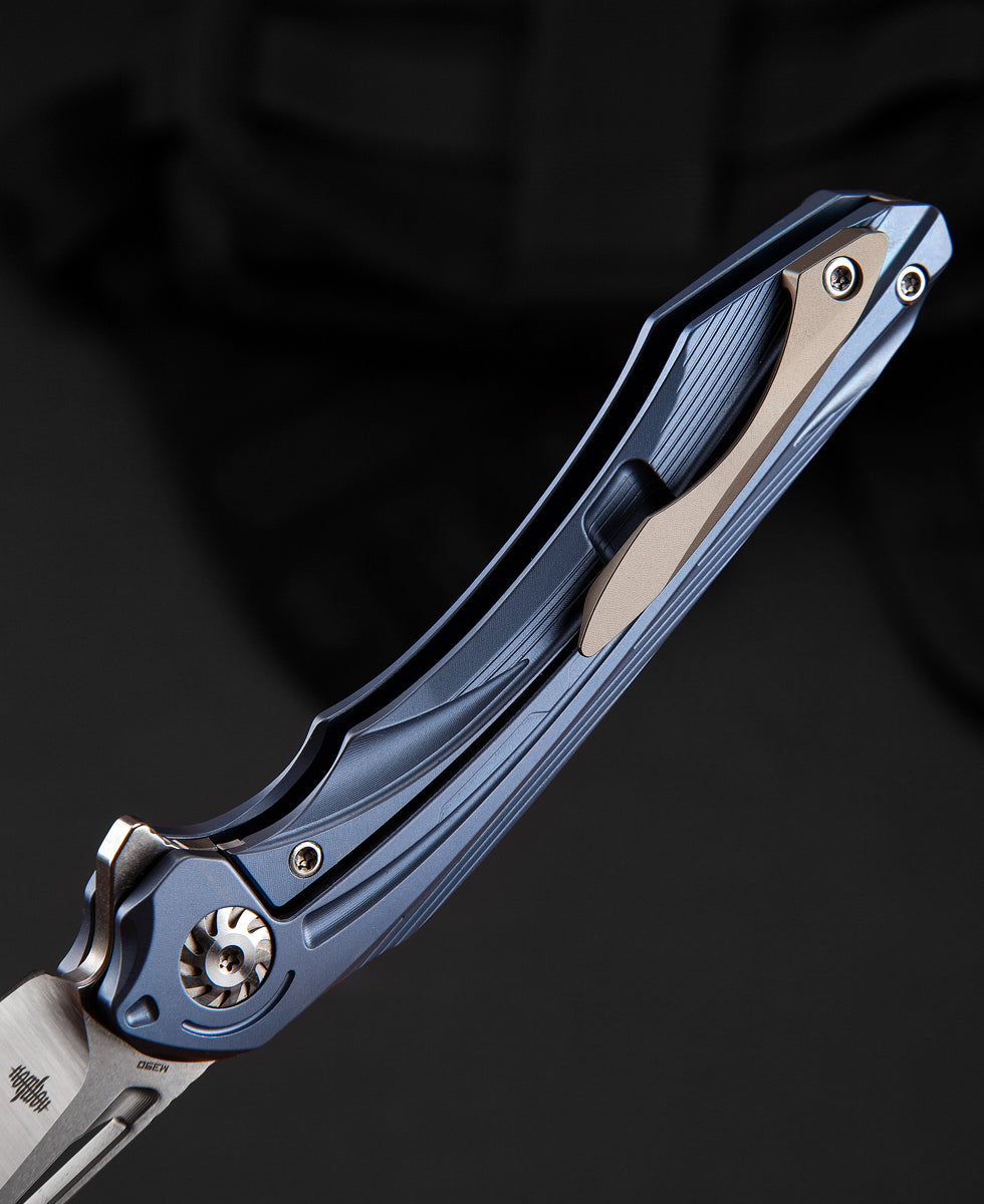Bestech Wibra BT2001B M390 Blade Titanium Handle Frame Lock Folding Knife