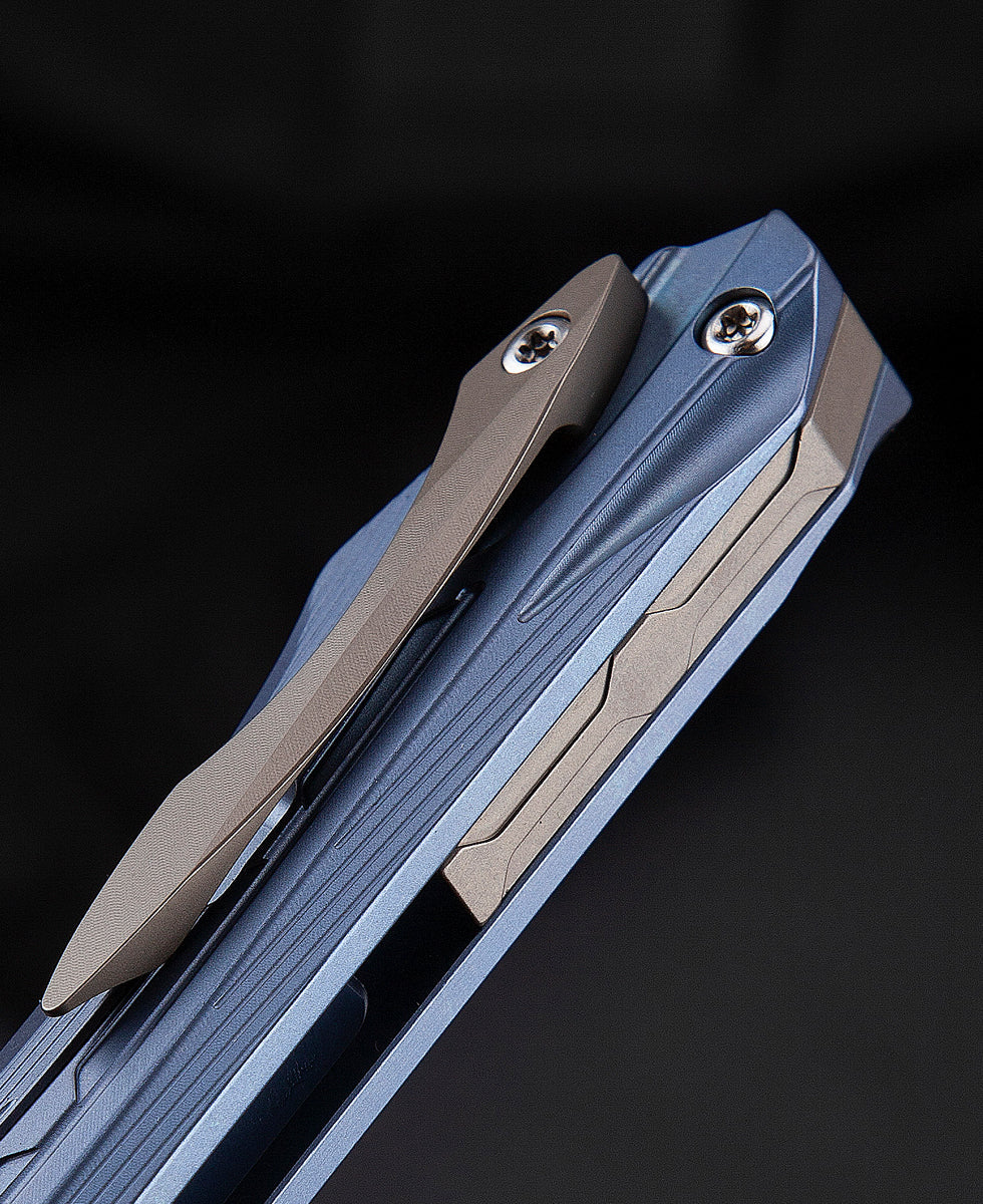 Bestech Wibra BT2001B M390 Blade Titanium Handle Frame Lock Folding Knife