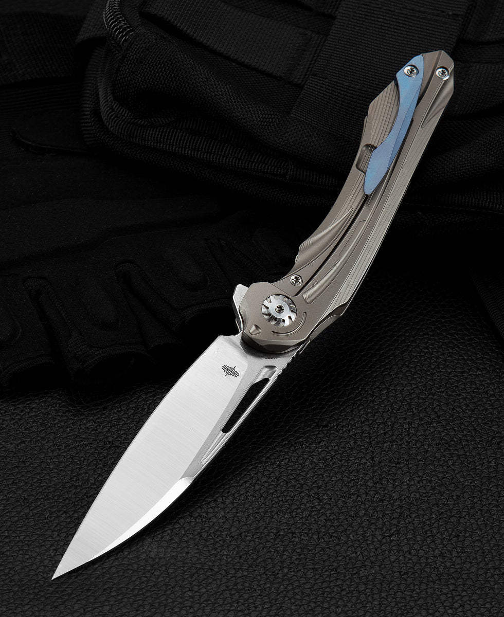 Bestech Wibra BT2001D M390 Blade Titanium Handle Frame Lock Folding Knife