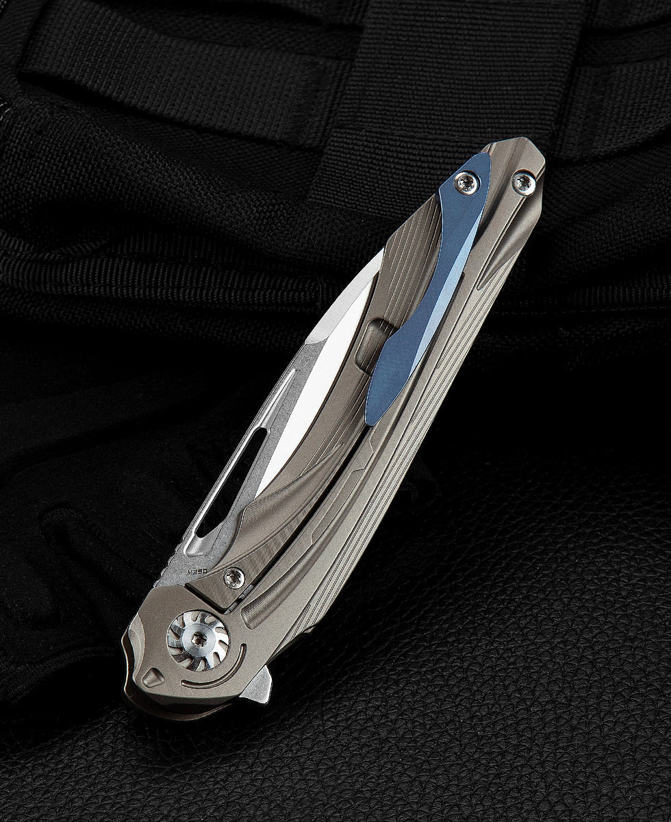 Bestech Wibra BT2001D M390 Blade Titanium Handle Frame Lock Folding Knife