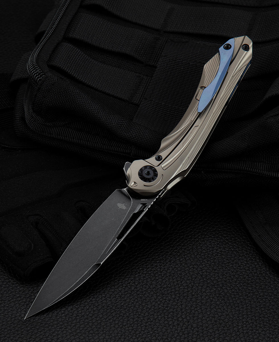 Bestech Wibra BT2001E M390 Blade Titanium Handle Frame Lock Folding Knife