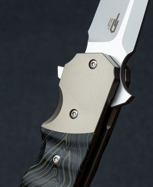 Bestech Freefall BT2007A CPM-S35VN Blade Titanium+Black Green G10 Handle Liner lock Folding Knife