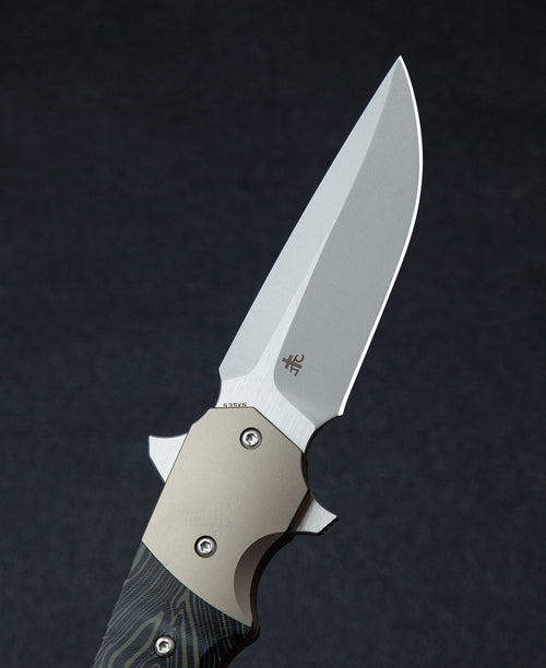 Bestech Freefall BT2007A CPM-S35VN Blade Titanium+Black Green G10 Handle Liner lock Folding Knife