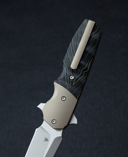 Bestech Freefall BT2007A CPM-S35VN Blade Titanium+Black Green G10 Handle Liner lock Folding Knife