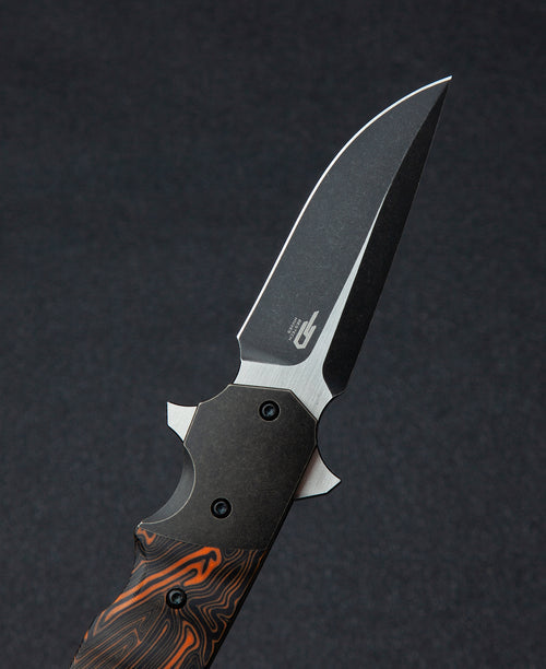 Bestech Freefall BT2007B CPM-S35VN Blade Titanium+Black Orange G10 Handle Liner lock Folding Knife