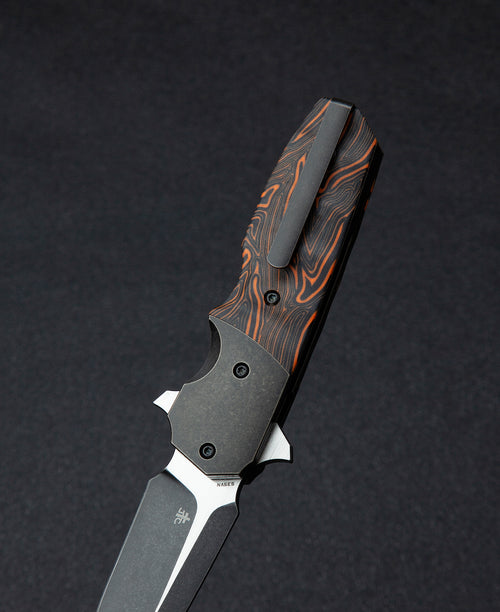 Bestech Freefall BT2007B CPM-S35VN Blade Titanium+Black Orange G10 Handle Liner lock Folding Knife