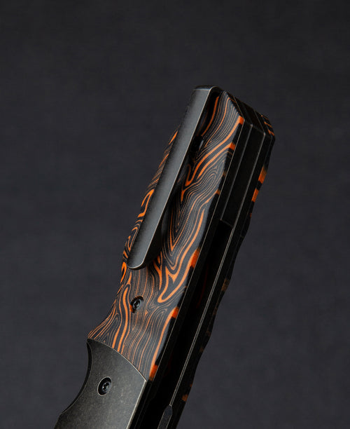 Bestech Freefall BT2007B CPM-S35VN Blade Titanium+Black Orange G10 Handle Liner lock Folding Knife