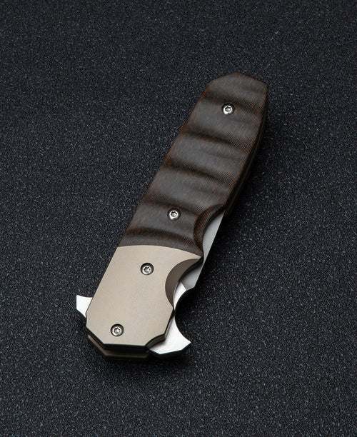 Bestech Freefall BT2007C CPM-S35VN Blade Titanium+Black Orange G10 Handle Liner lock Folding Knife