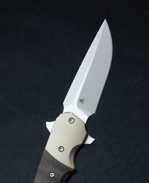 Bestech Freefall BT2007C CPM-S35VN Blade Titanium+Black Orange G10 Handle Liner lock Folding Knife