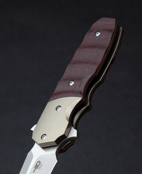 Bestech Freefall BT2007D CPM-S35VN Blade Titanium+Black Orange G10 Handle Liner lock Folding Knife