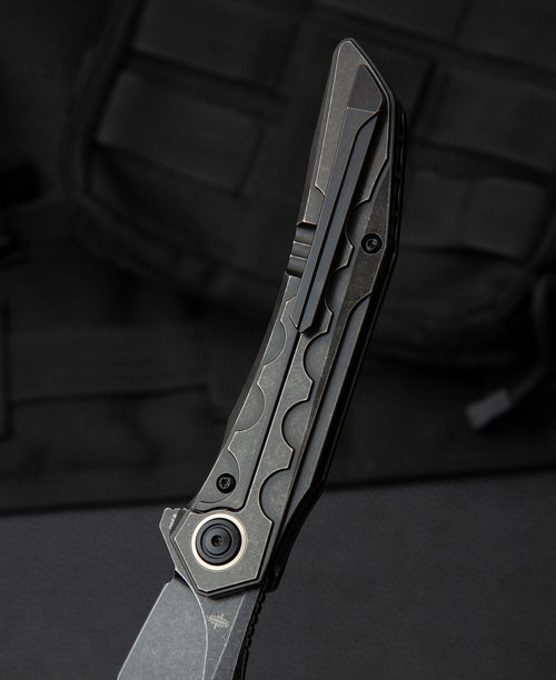 Bestech Samari BT2009B M390 Blade Titanium Handle Frame Lock Folding Knife