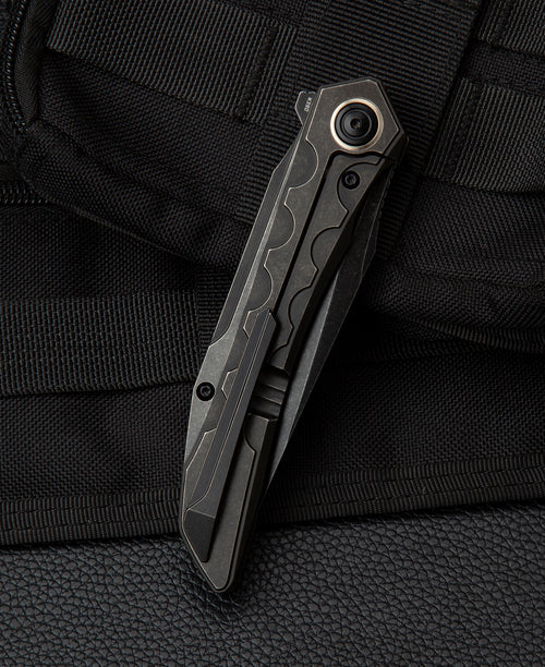 Bestech Samari BT2009B M390 Blade Titanium Handle Frame Lock Folding Knife