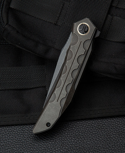 Bestech Samari BT2009B M390 Blade Titanium Handle Frame Lock Folding Knife