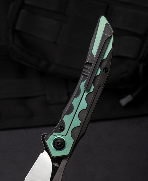 Bestech Samari BT2009C M390 Blade Titanium Handle Frame Lock Folding Knife