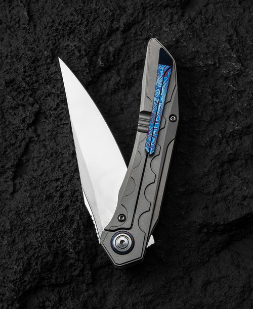 Bestech Samari BT2009E M390 Blade Titanium Handle Frame Lock Folding Knife