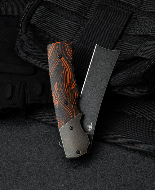 Bestech Spanish Tip Razor BT2101D M390 Blade Titanium+G10 Handle Frame Lock Folding Knife