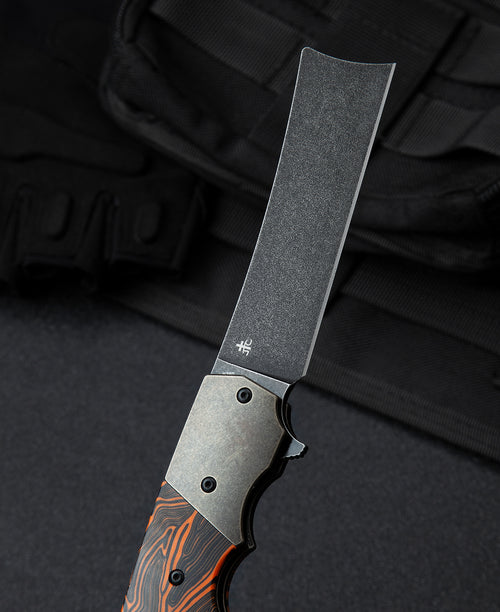 Bestech Spanish Tip Razor BT2101D M390 Blade Titanium+G10 Handle Frame Lock Folding Knife