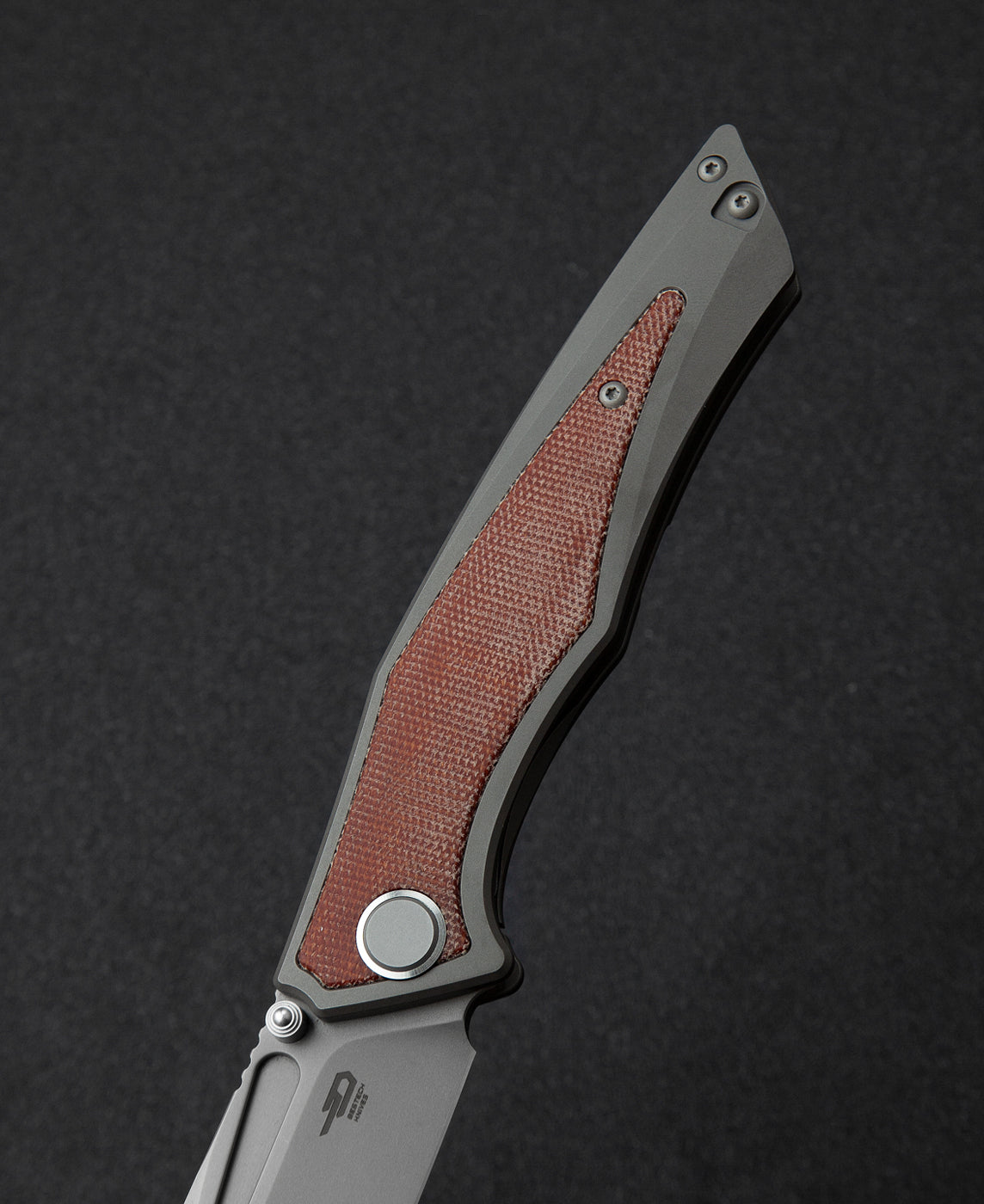 Bestech Togatta BT2102A M390 Blade Titanium+Micarta Inlay Handle Frame Lock Folding Knife