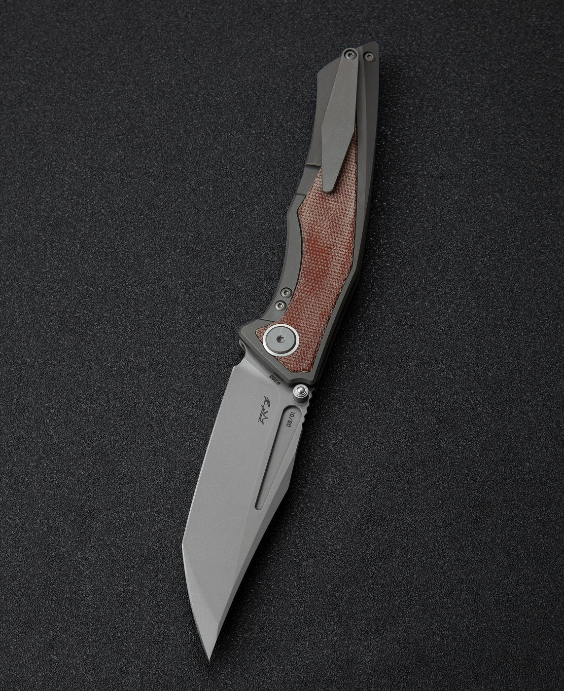 Bestech Togatta BT2102A M390 Blade Titanium+Micarta Inlay Handle Frame Lock Folding Knife