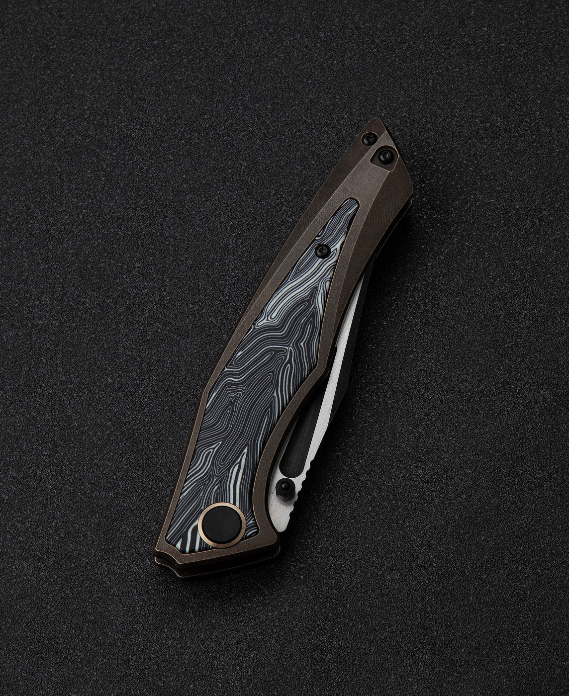 Bestech Togatta BT2102B M390 Blade Titanium+G10 Inlay Handle Frame Lock Folding Knife