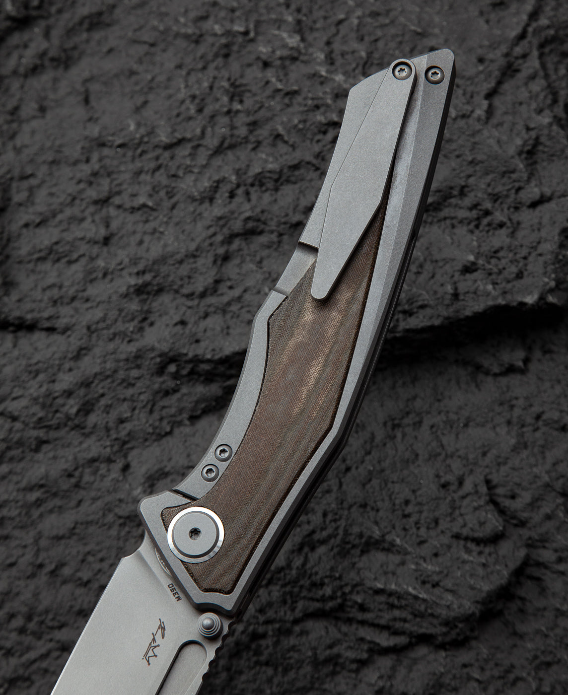 Bestech Togatta BT2102D M390 Blade Titanium+Micarta Inlay Handle Frame Lock Folding Knife