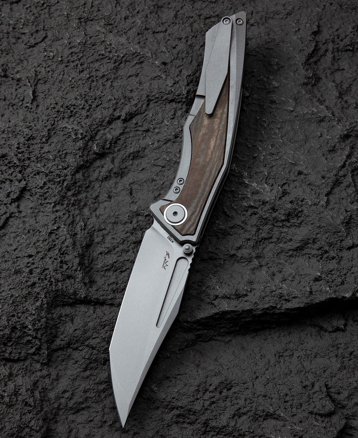 Bestech Togatta BT2102D M390 Blade Titanium+Micarta Inlay Handle Frame Lock Folding Knife