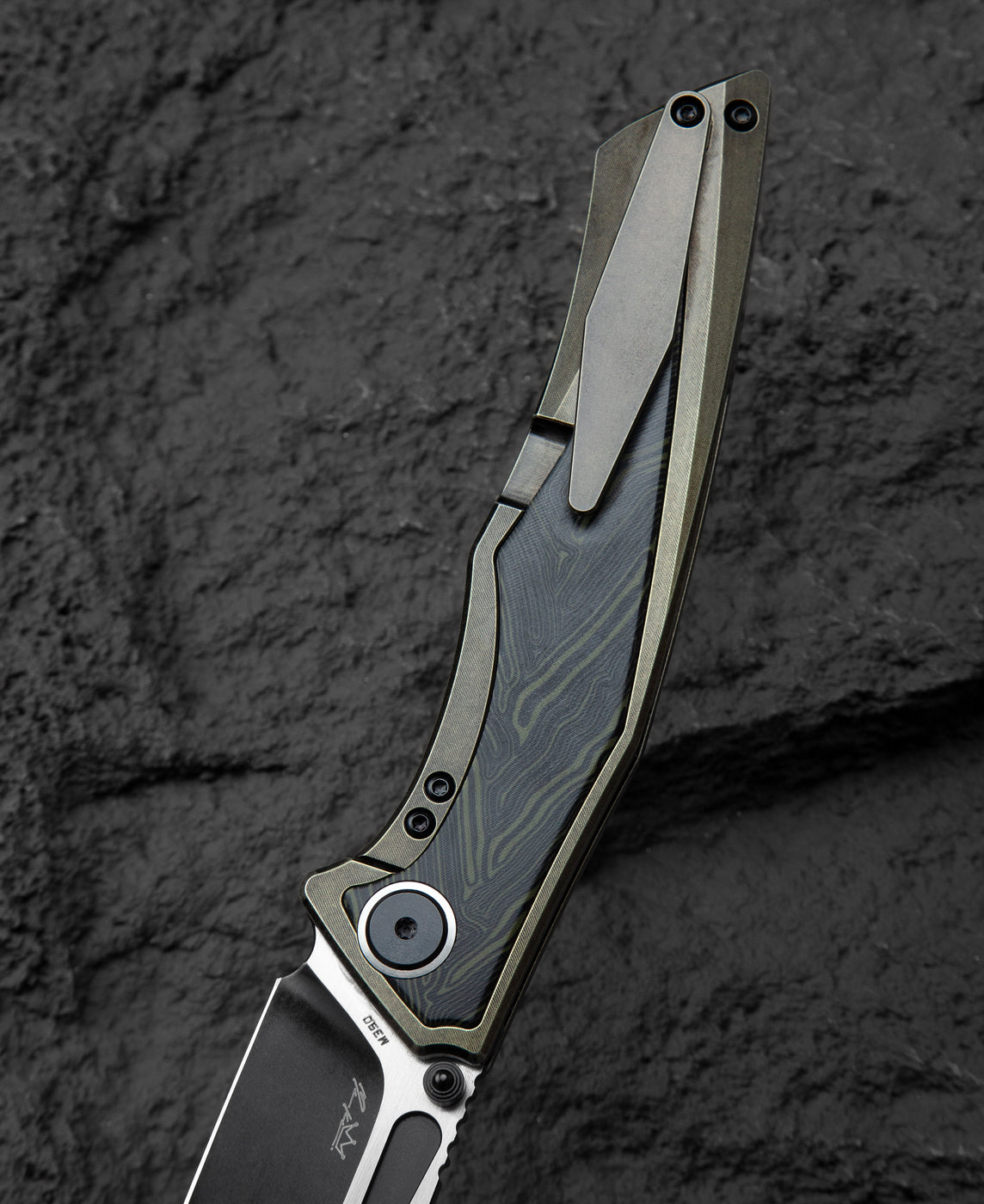 Bestech Togatta BT2102E M390 Blade Titanium+G10 Inlay Handle Frame Lock Folding Knife