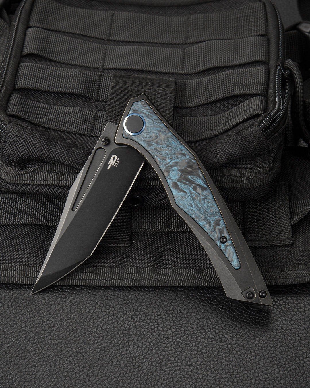 Bestech Togatta BT2102H M390 Blade Titanium+Carbon Fiber Inlay Handle Frame Lock Folding Knife