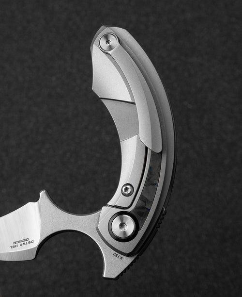 Bestech Strelit BT2103D M390 Blade Titanium+Black Blue Marble Carbon Fiber Inlay Handle Frame Lock Folding Knife