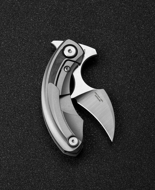 Bestech Strelit BT2103E M390 Blade Titanium+Black Red Marble Carbon Fiber Inlay Handle Frame Lock Folding Knife
