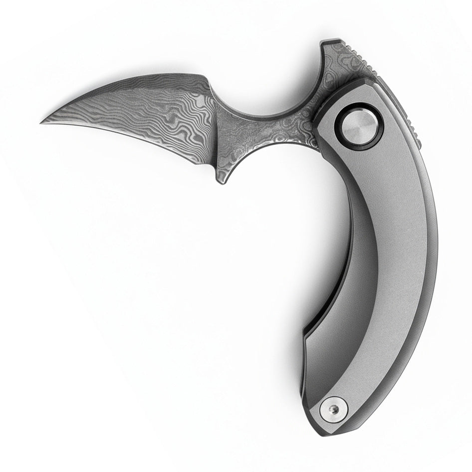 Bestech Strelit BT2103G Damascus Blade Titanium Handle Frame Lock Folding Knife